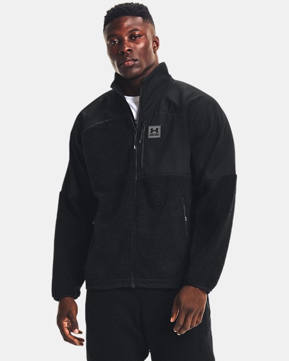 Men's UA Mission Full-Zip Jacket, Black, pdpMainDesktop image number 0